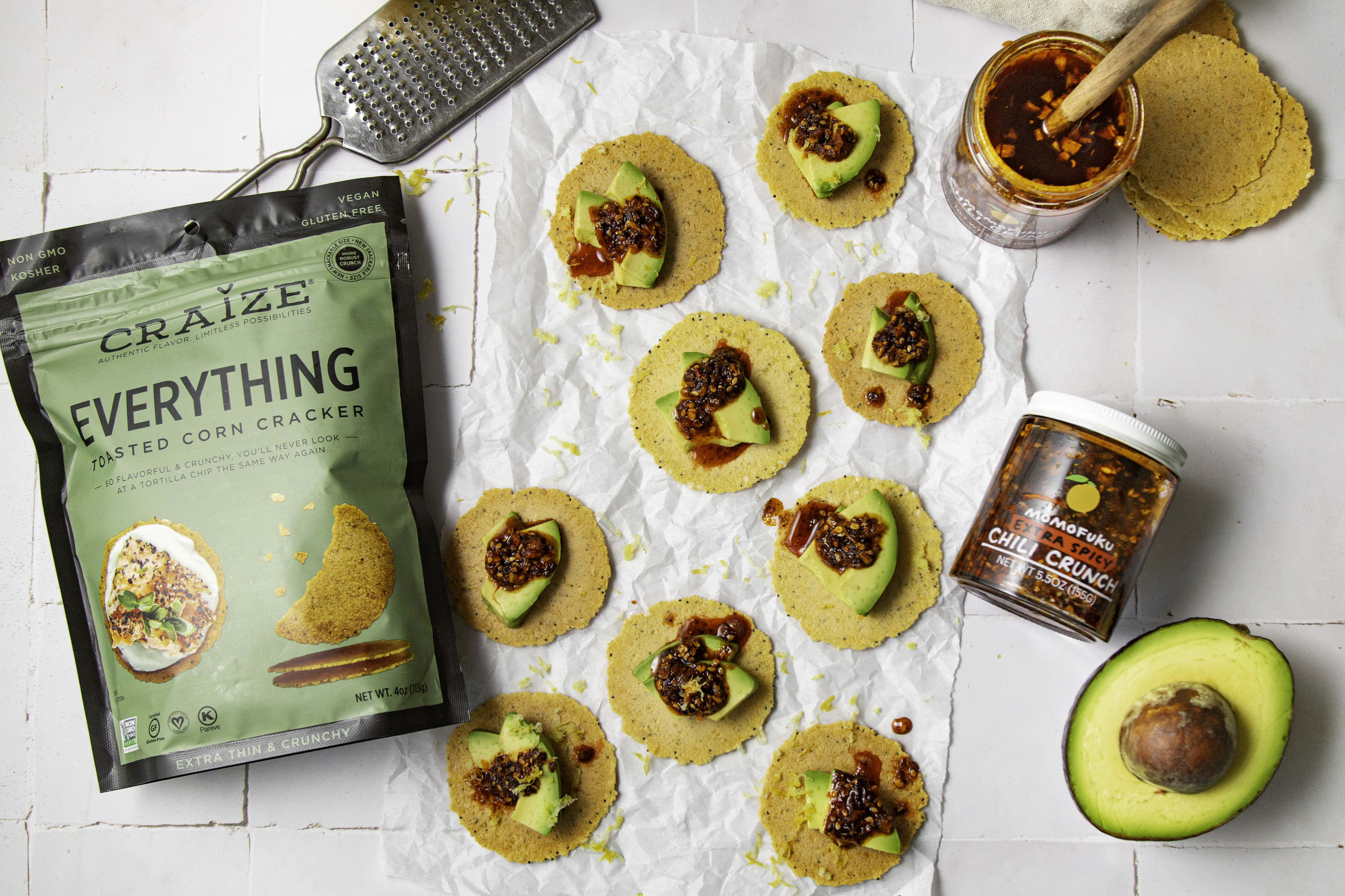 Avocado + Chili Crisp Crackers