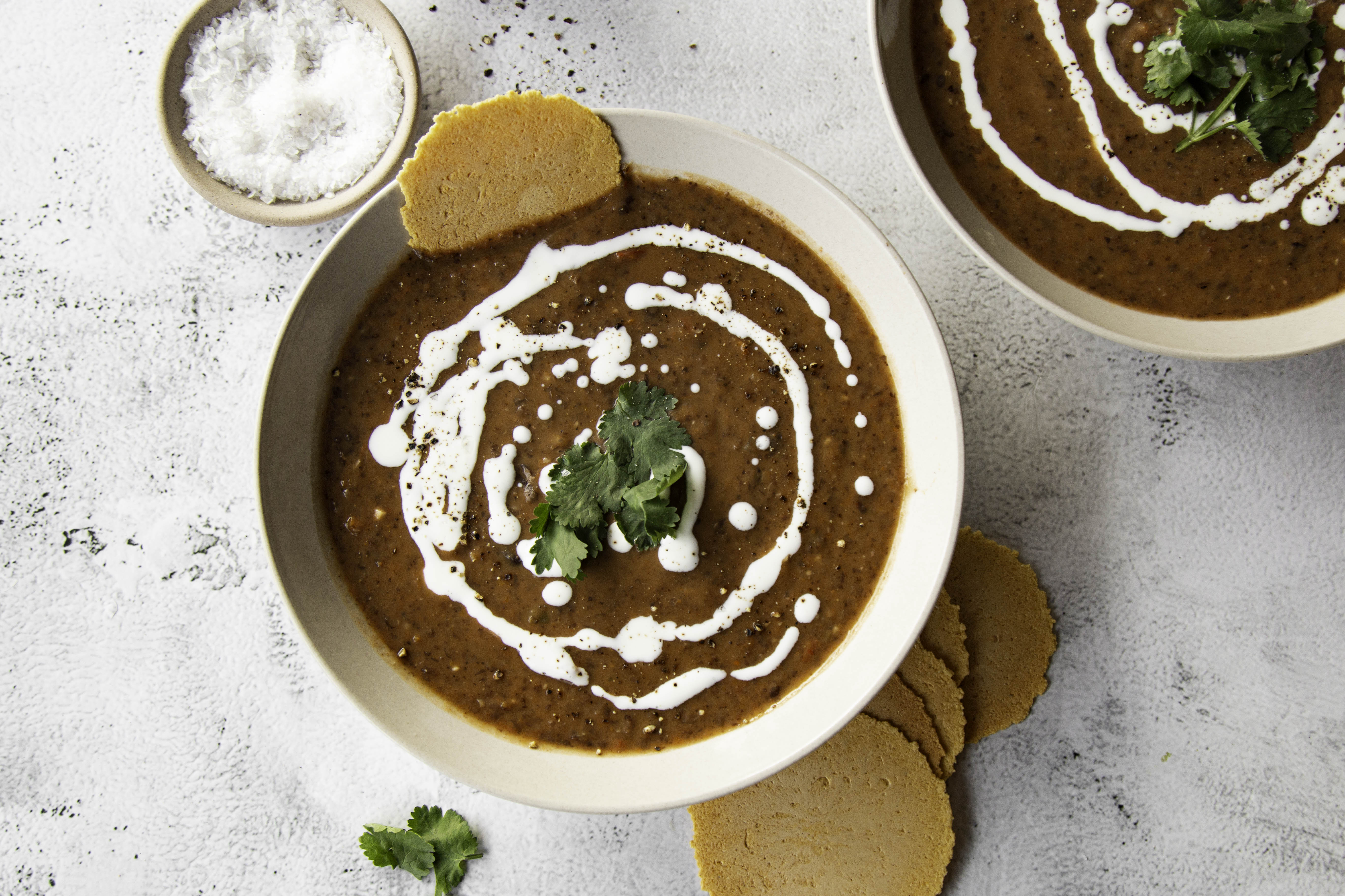 Creamy Vegan Black Bean Soup