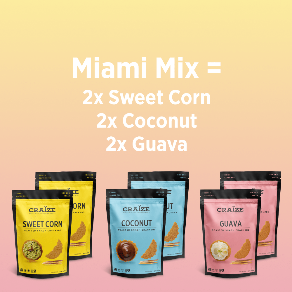 CRAIZE MIAMI MIX - OUR TOP SELLERS - Craize Snacks - CRAIZE MIAMI MIX - OUR TOP SELLERS -  - Bundle - variety-pack-miami-mix-4oz-6 -  - Craize Snacks