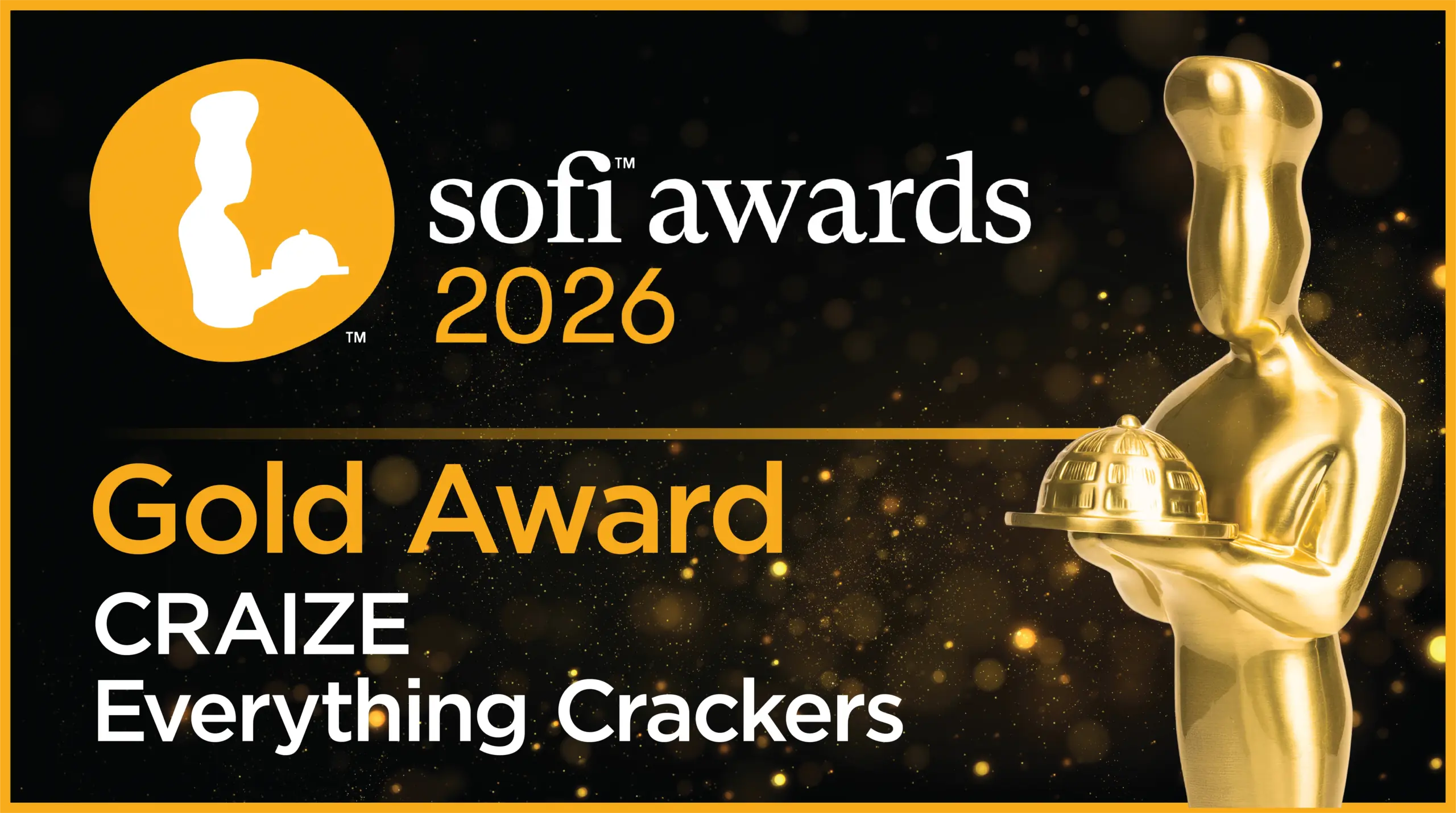 sofi™ Gold Award 2026 for Craize Everything Crackers